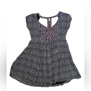 Free People Short Sleeve T-Strap Babydoll Dress | XS